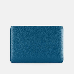 Leather iPad Air 10.9" Sleeve -  Turquoise Blue and Orange